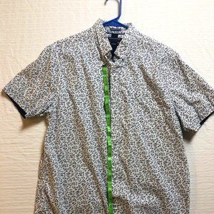 Denim & Flower - Light Blue and White Short Sleeve button up  Slim Fit